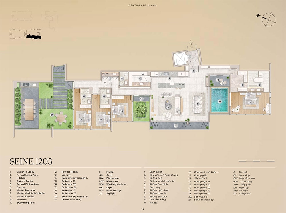 Layout thiet ke penthouse the river thu thiem