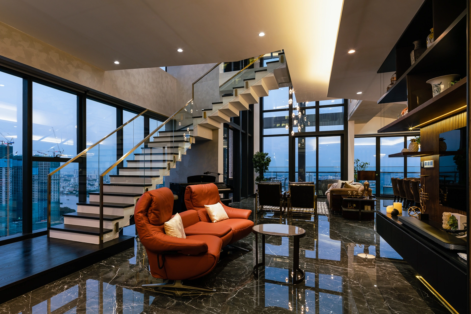 Ba Son penthouse apartment interior design by Nelo Decor
