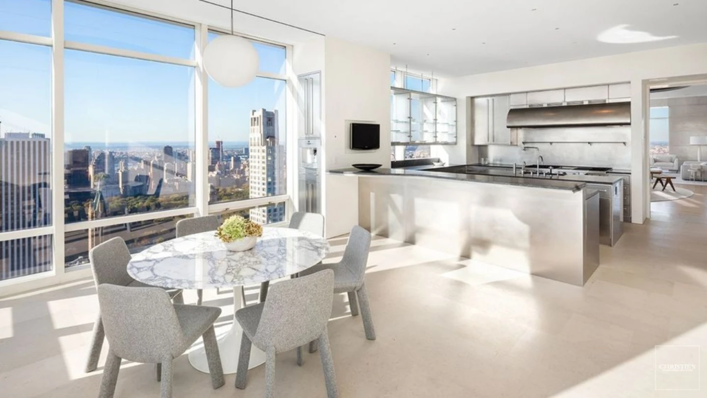 Open space design with connected kitchen and living room