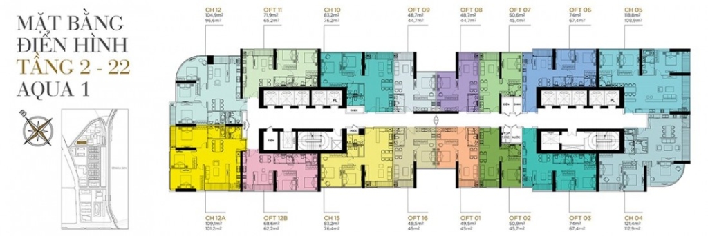 Typical Floor Plan - Vinhomes Golden River, Ba Son, District 1