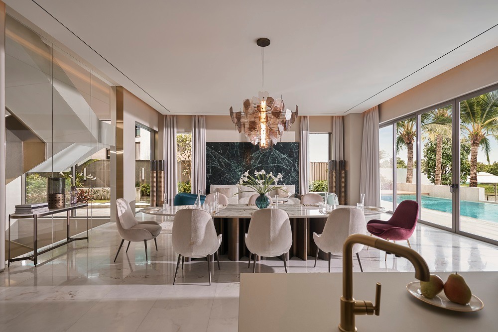 The interior of The Rivus mansion is branded Elie Saab Mansion
