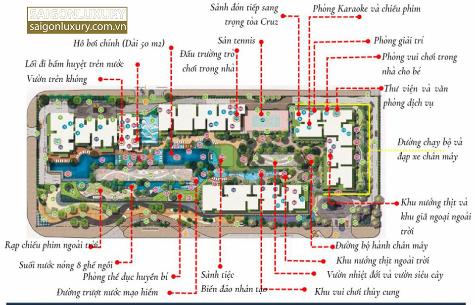 More than 100 high-class amenities at Feliz En Vista