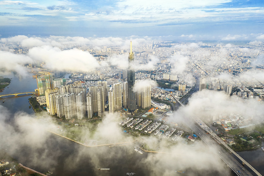 Autograph Saigon Hotel includes 223 rooms and suites (located from the 49th floor)