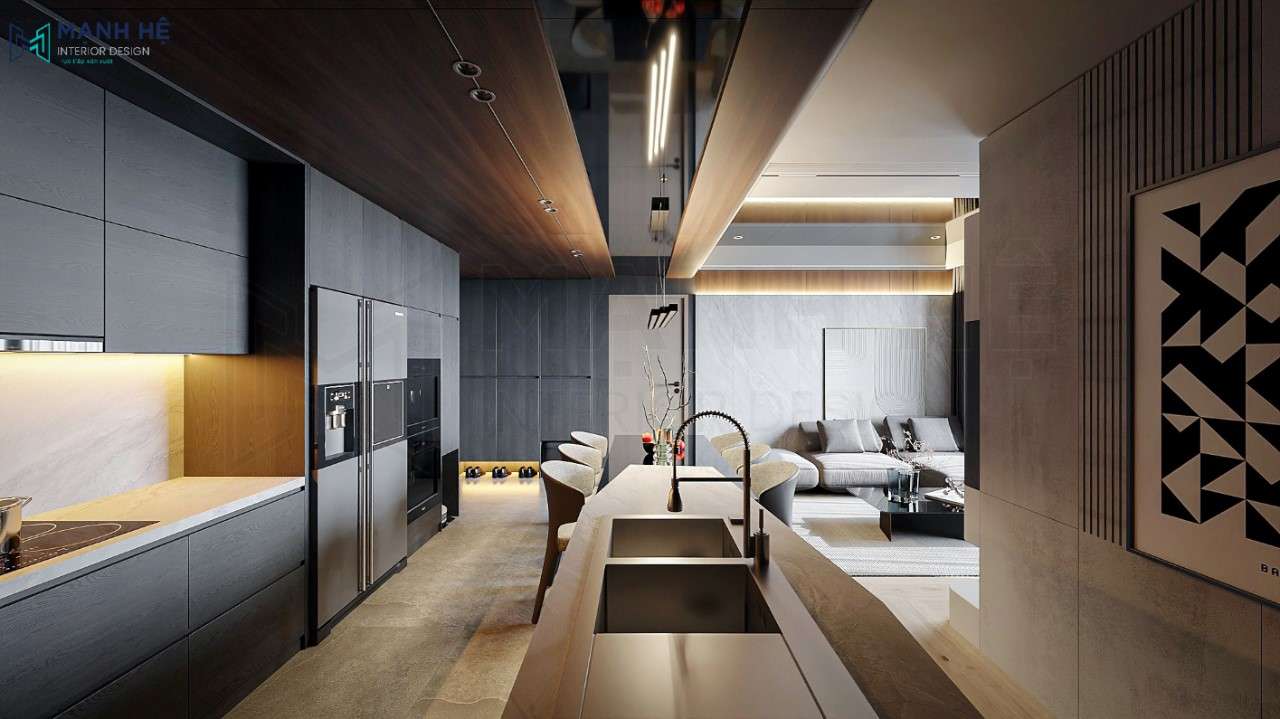 Beautiful and convenient apartment interior design model, trend 2024